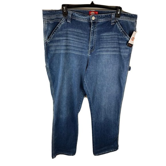 Women's Size 24 Dickies Flex Carpenter Straight High Rise Jeans NWT‎ - Picture 1 of 9